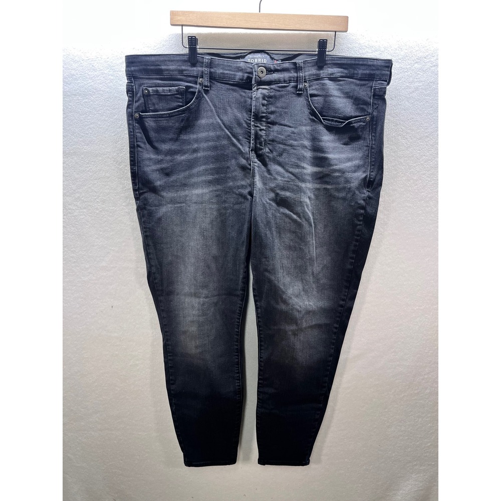Torrid Sky High Skinny Jeans Womens 22W Plus Black Denim Stretch Casual 3157